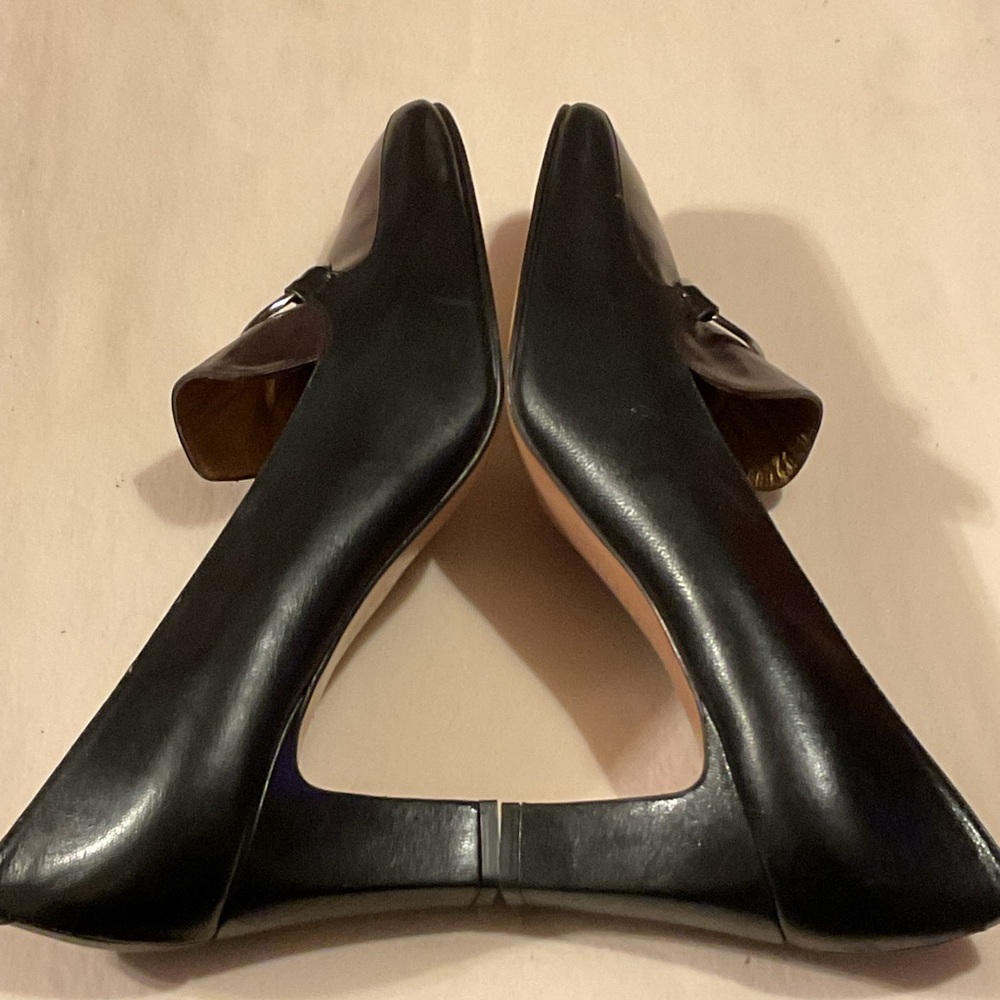 Xandra Belli Vintage Black and Dark Brown Heeled Loafer - Picture 5 of 8